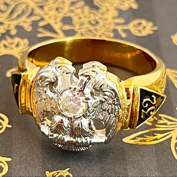 Vintage Accessories Vintage Masonic Ring 4k Gold Plate Freemason